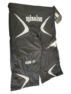 Mission Kids Black and White Axiom 4.8 Athletic Shorts